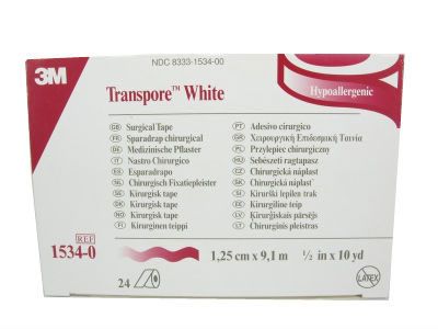 Transpore White 紙質易撕醫生膠紙 1.2CMX9M 24pcs