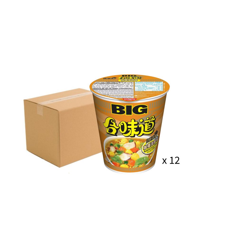 日清合味道咖喱海鮮味大杯麵101g -原箱12杯