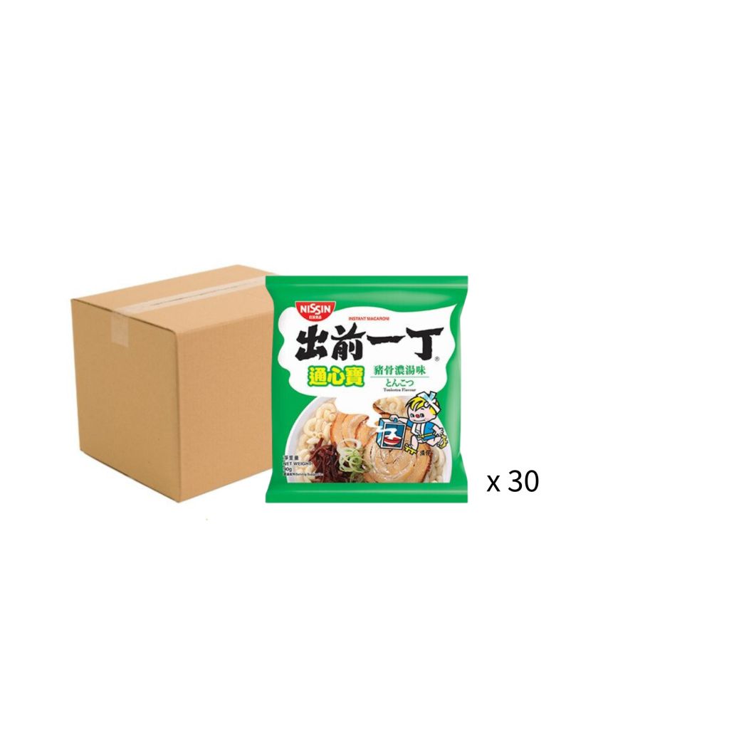 出前一丁豬骨濃湯味通心寶90g - 原箱30包
