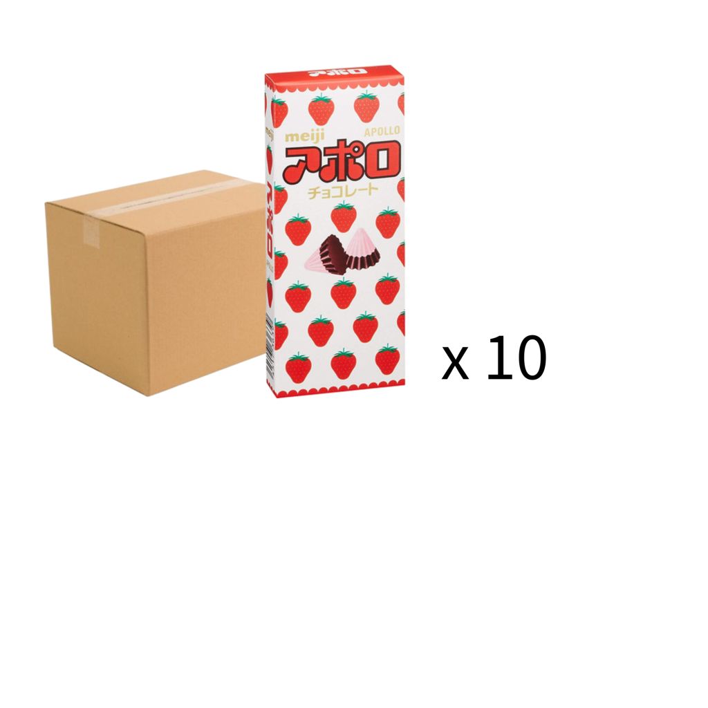 明治阿波羅草莓朱古力 46g x 10盒