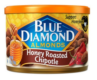 藍鑽石罐裝蜜焗煙燻辣椒杏仁170克