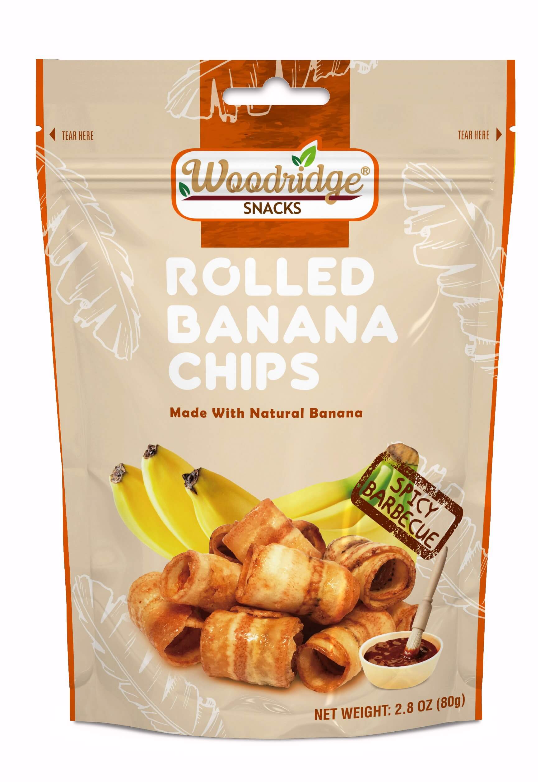 Woodridge 手造香蕉脆卷 - 燒烤味 80克