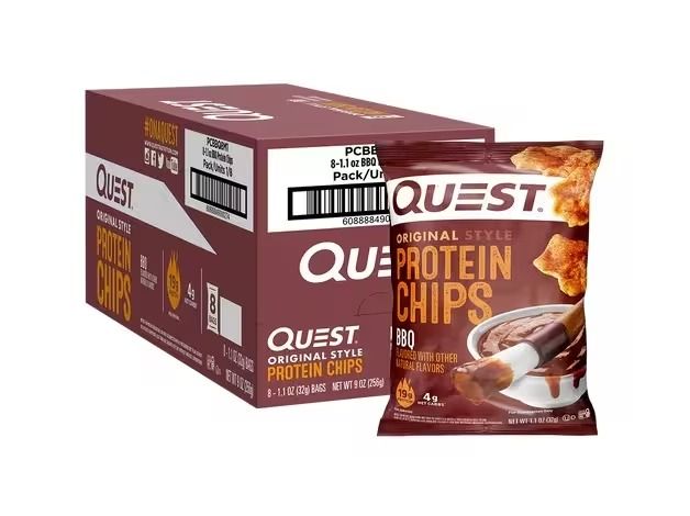 Quest 蛋白質薯片-燒烤味 32g x 8 包
