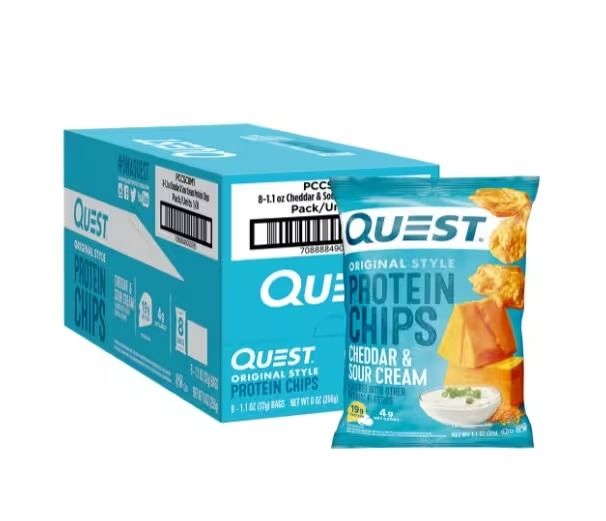 Quest 蛋白質薯片-車打芝士酸忌廉味32g x 8包
