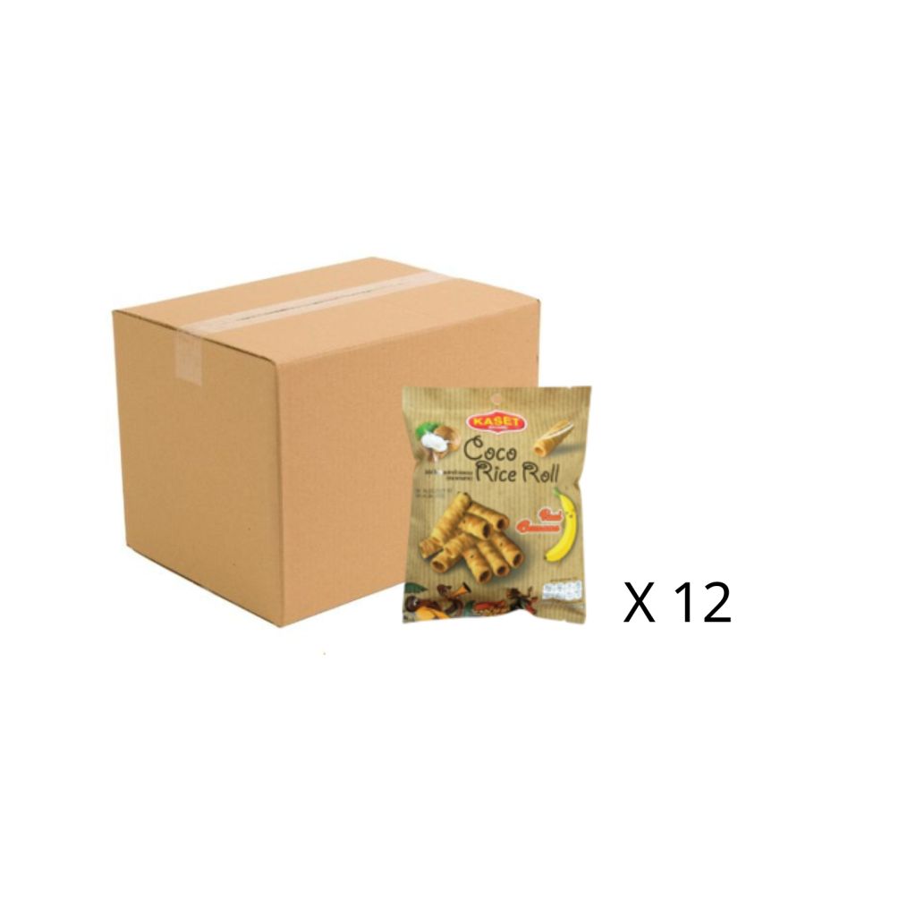 Kaset 香酥椰子捲-香蕉味 40g 原箱12包