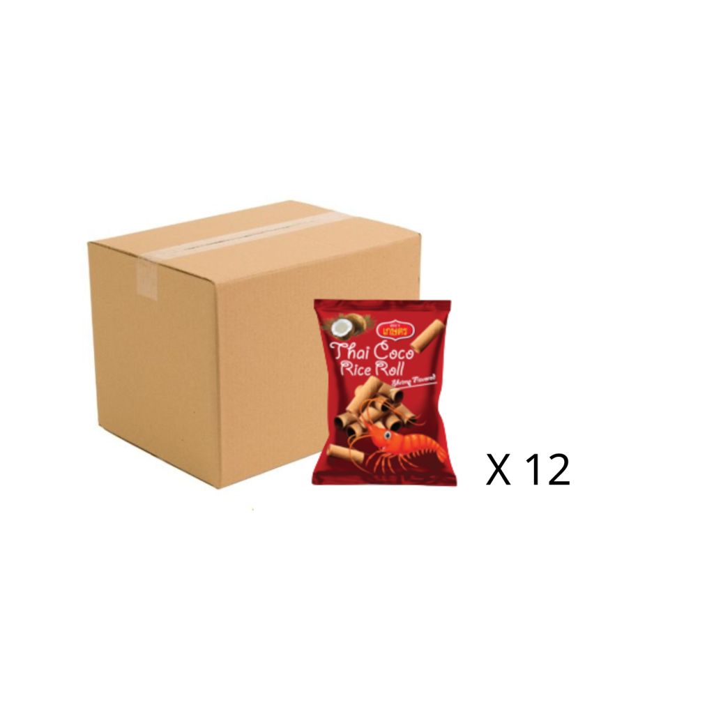 Kaset 香酥椰子捲-海蝦味 40g 原箱12包