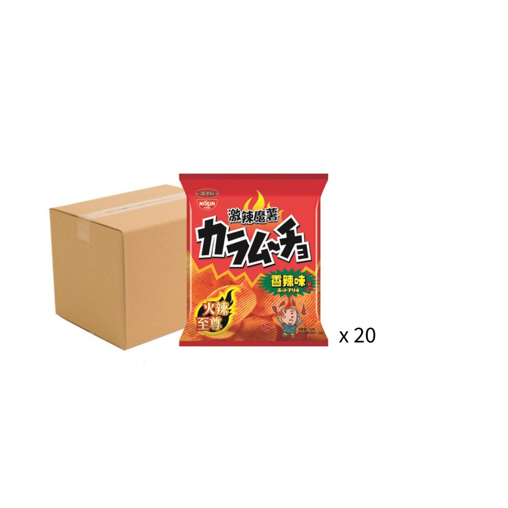 日清湖池屋激辣魔薯香辣味薯片55g -原箱20包