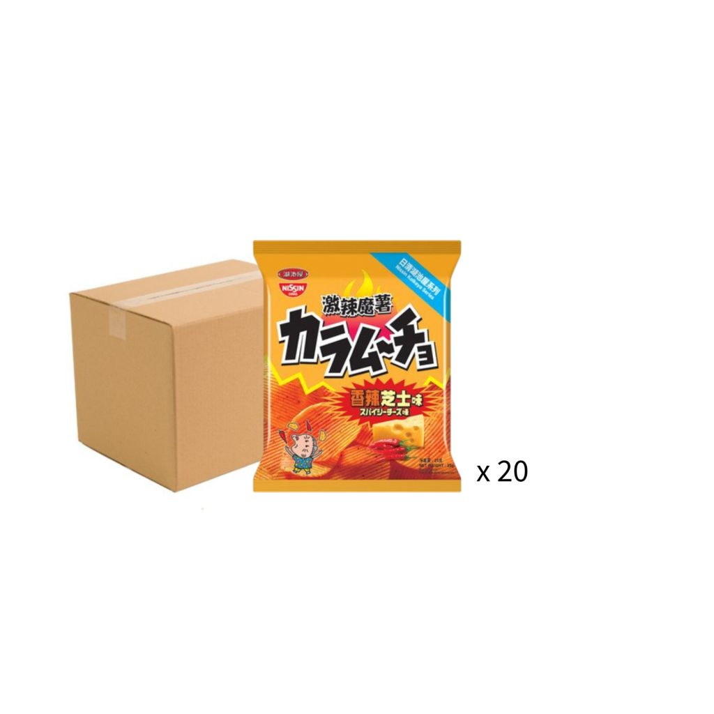 日清湖池屋激辣魔薯香辣芝士味薯片55g -原箱20包