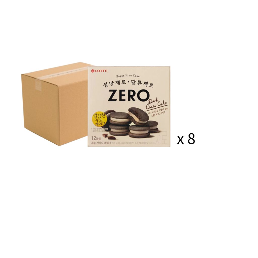 樂天 Zero 無糖朱古力夾心批 171g - 原箱8盒