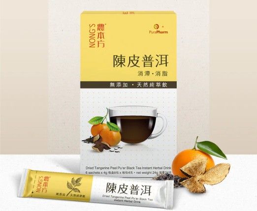 農本方® 陳皮普洱天然純萃飲4克 x 6包