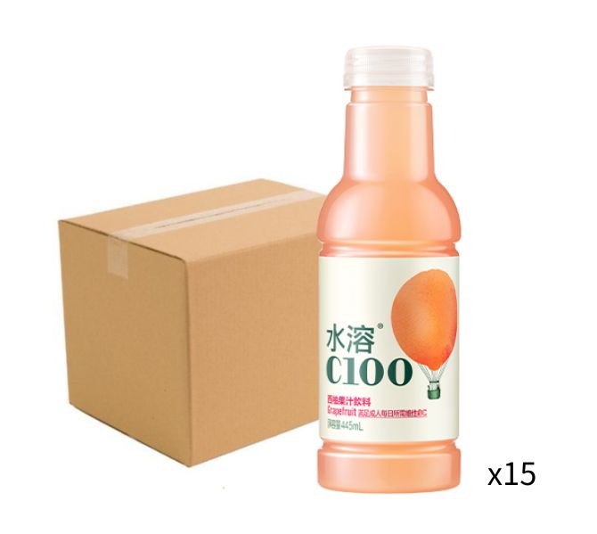 水溶C100 西柚 445ml-原箱15支