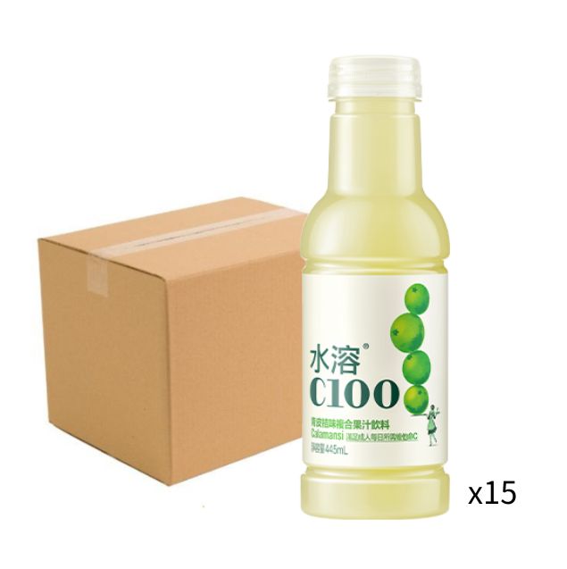 水溶C100 青皮桔 445ml-原箱15支