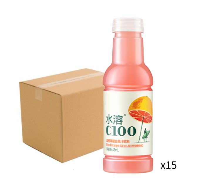 水溶C100血橙 445ml-原箱15支