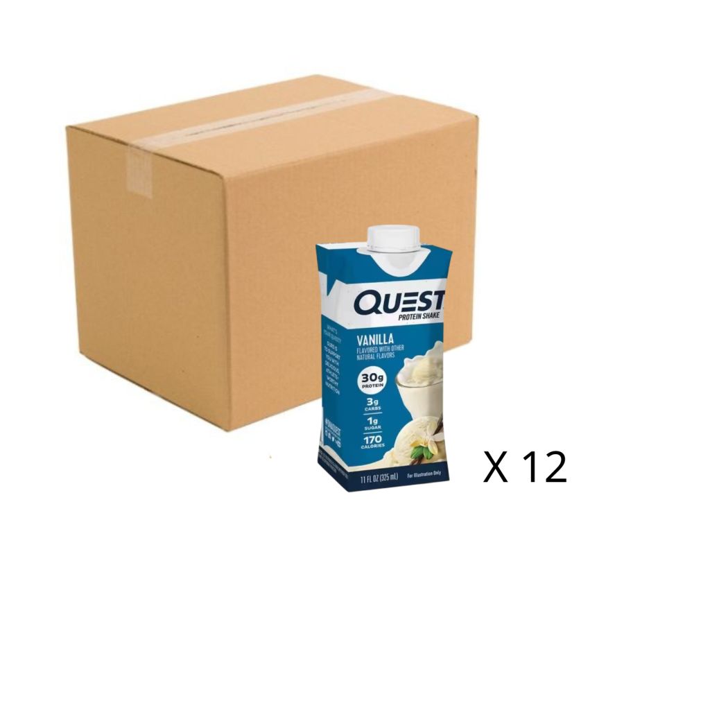 Quest 蛋白奶昔 - 雲呢拿味 325ml - 原箱12支
