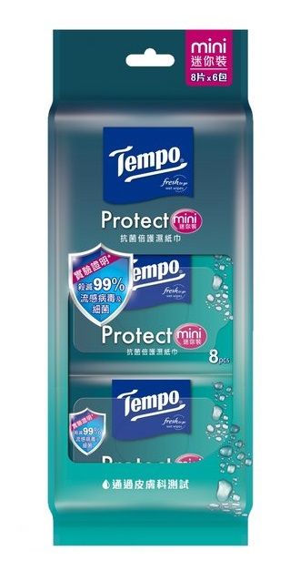 Tempo Protect - 抗菌倍護濕紙巾迷你裝