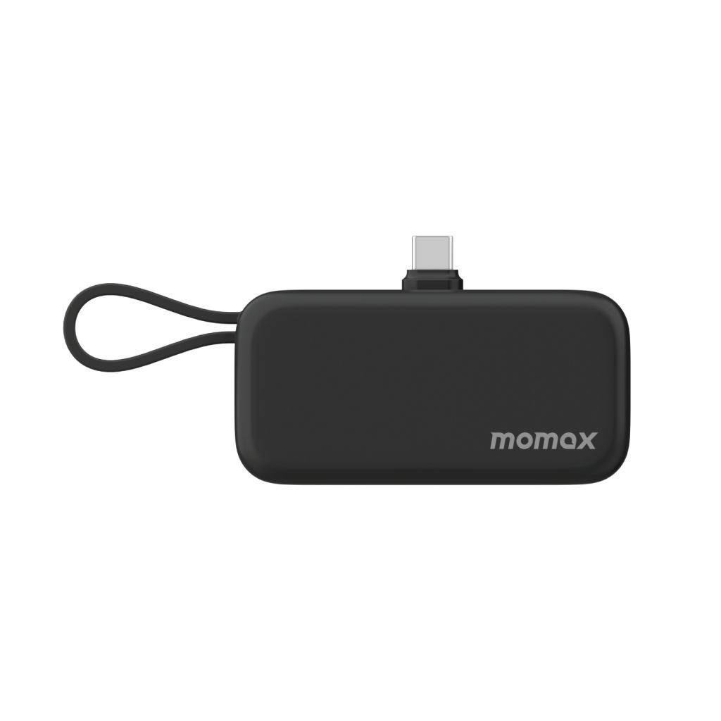 Momax 1-Power Mini 5000mAh 内置可折叠USB-C移動電源-黑