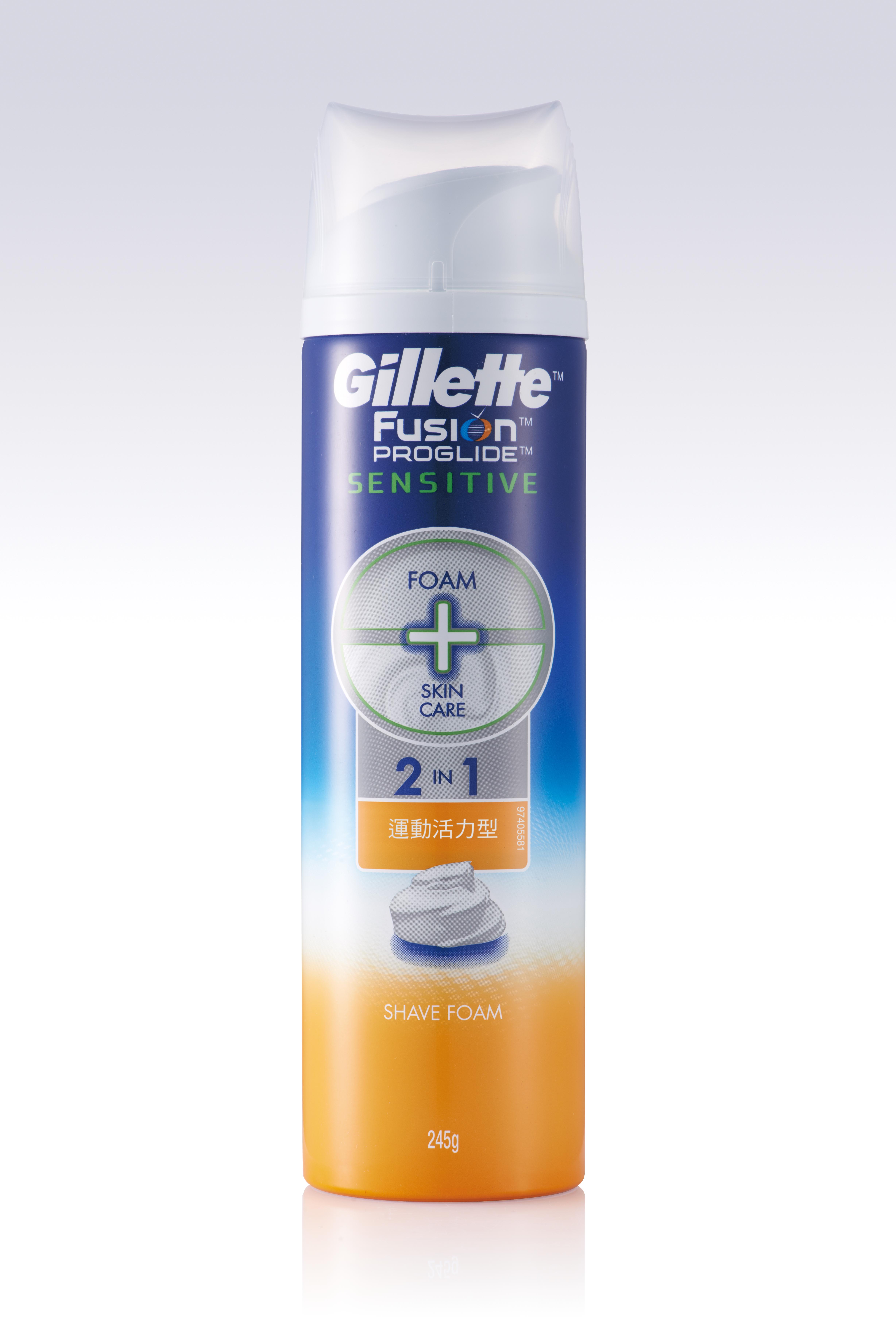 吉列PROGLIDE 無感系列剃鬚泡 245克  (運動型)