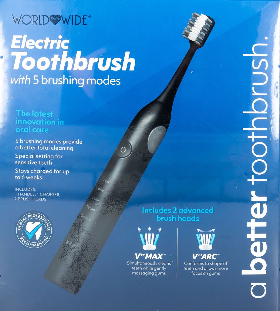 國際美活 新創V型刷頭電動牙刷 (黑色)