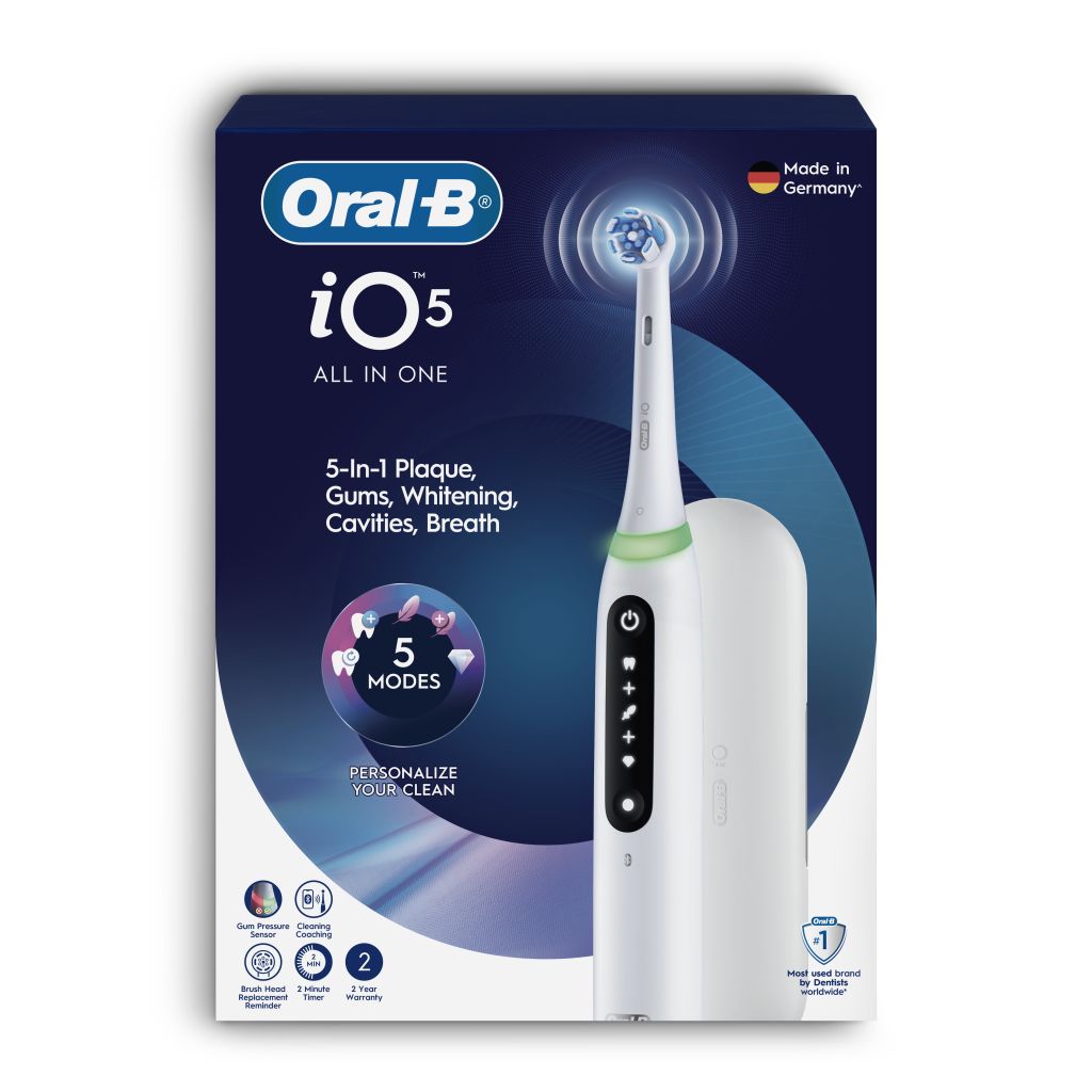 Oral-B iO Series 5 充電電動牙刷4刷頭組-白色